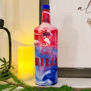 Hand made Buffalo Bills Light Up Bottle. One of a kind.